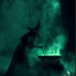 Witch Wallpapers, Spooky Witch, Dark Green Witch Aesthetic, Witch Brewing Cauldron, Witch Cauldron, Witches Aesthetic, Witch And Cauldron, Witches Pictures, Witch Photo Shoot Halloween Witch Cauldron Witch, Spooky Witch, Dark Green Witch Aesthetic, Witch Brewing Cauldron, black