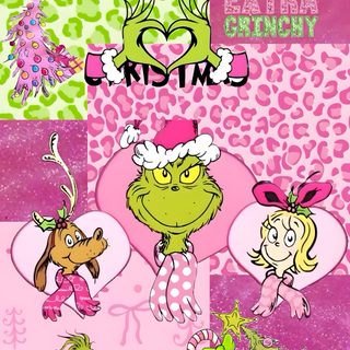 the grinch christmas card with pink and green background Halloween Grinch Cute Christmas Grinch, Pink Christmas Iphone, Pink Christmas Background, Funny Christmas, tan