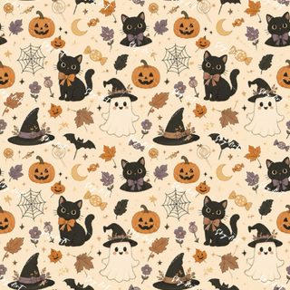 📦 WHAT YOU WILL RECEIVE You will receive a digital seamless pattern file suitable for your creative projects. File format: JPG Color mode: RGB Resolution: 300 DPI Size: 3600 × 3600 px Pattern: Seamless / repeating NO PHYSICAL PRODUCT WILL BE SHIPPED!!  🎃 HOW IT WORKS 1. Purchase this listing. 2. Download your digital file. 3. Use the pattern for your personal or commercial creative projects according to the included license terms. ⚠️ PLEASE NOTE This is a DIGITAL DOWNLOAD ONLY. No physical item will be mailed. Colors may vary slightly depending on your monitor, printer, or printing service. Due to the nature of digital products, refunds are generally not available after the file has been downloaded. Please make sure your software and printing service support JPG files before purchasing. Halloween Fabric Cat Bones Witch And bisque