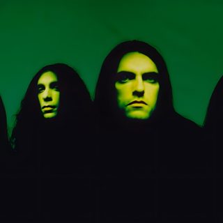 three men with long hair are standing in front of a green background and looking at the camera Type O Negative And Pantera On Halloween Peter Steele Pc, Type O Negative Hd, Type O Negative Computer, black