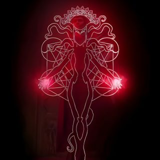 a woman with red lights on her body and head in the shape of a heart Halloween Wanda Wanda Live, Scarlet Witch Gifs, Wanda Scarlet Witch, Scarlet Witch Runes, black