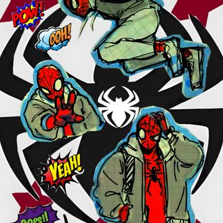 an image of a spider man with many stickers on it Halloween Spider Man Spida, Halloween Spiderman, Spiderman Bapes, Spiderman Sambas, Spider Man Bape, gray