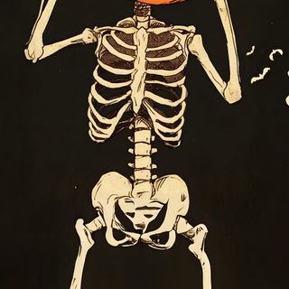 a skeleton with a pumpkin on its head Halloween Iphone Skeletons Iphone, How To Draw A Skeleton Pumpkin, Halloween, black