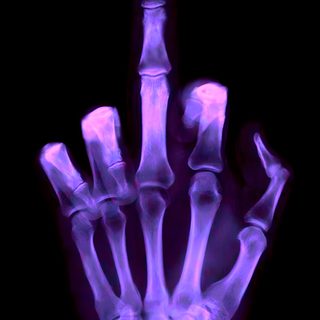 an x - ray image of a hand with the thumb pointing up in purple light Halloween Skeleton Hand Purple Purple Tentacle Aesthetic, Purple Eldritch Aesthetic, Creepy Purple Aesthetic, black