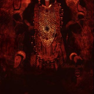 an image of a demon in the middle of a painting Halloween Kali 2 Dakshina Kali, Dakshina Kali Painting, Maa Adishakti, Lord Kali, Mahakal Bhairav, black