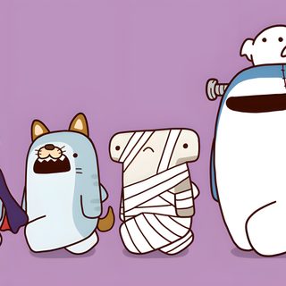 three cartoon characters with different expressions on their faces Baby Shark Halloween Mummy Shark Drawing, Baby Shark Halloween Drawing, Baby Shark Halloween, dark gray