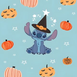 an image of a cartoon character with pumpkins in the background Stitch Halloween Lilo I Stich, Halloween Iphone Backgrounds, Halloween Backgrounds, light steel blue