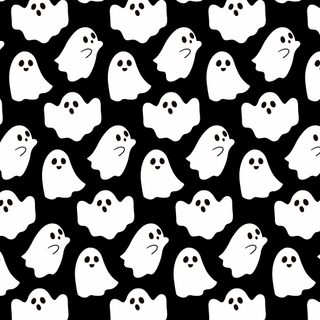 a black and white background with lots of ghost heads in the shape of ghosts on it Halloween Spooky Ghost Pattern Halloween Ghost Pattern, Ghost Halloween Pattern, Ghost Pattern, black
