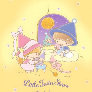 Sanrio November Wallpaper, Kiki And Lala Halloween, Twin Stars Halloween, Little Twin Stars Halloween, Kiki Sanrio, Little Twin Stars Poster, Little Twin Stars Wallpaper Aesthetic, Kiki Sanrio Wallpaper, Twin Stars Background Little Twin Stars Halloween Sanrio November, Kiki And Lala Halloween, Twin Stars Halloween, khaki