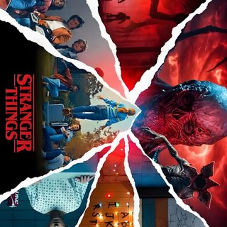 the poster for star wars is cut into pieces Stranger Things Halloween Stranger Things Images, Stranger Things Image, Stranger Things Horizontal, saddle brown