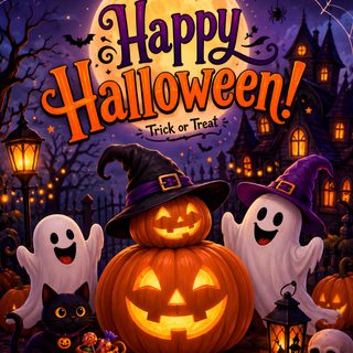 halloween poster with pumpkins, ghost and jack - o'- lanterns Happy Halloween Spirit Halloween Happy Halloween Pumpkin Images, Free Happy Halloween Images, Cute Happy Halloween Images, maroon