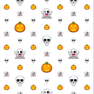 an image of halloween themed wallpaper with skulls and pumpkins on white background, Halloween Emoji Lock Screen Halloween, Halloween Emoji Background, Halloween Iphone Lock Screen, white