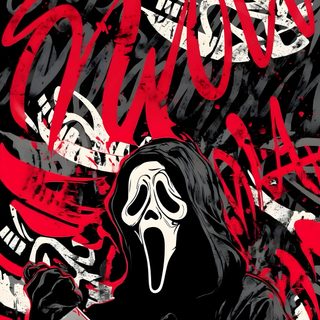 a black and red poster with the words scary town on it's back ground Y2k Halloween Scream Cool Ghostface, Cool Horror Movie, Ghostface Cool, Horror Ghostface, black