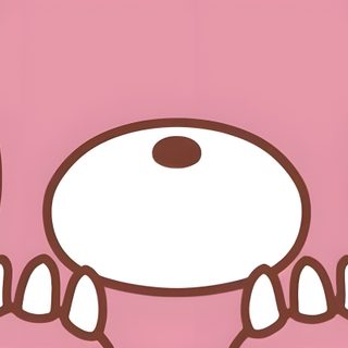 a pink bear with big ears and claws on its face, standing in front of a window Gloomy Bear Halloween Bear Gif, Bear Theme, Edgy, Bear, Cute Poster, Creepy Cute, pale violet red
