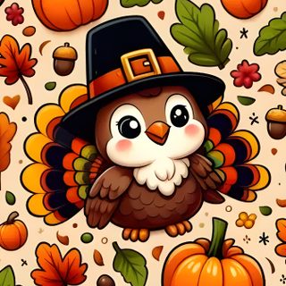 an owl wearing a pilgrim hat surrounded by pumpkins Halloween Thanksgiving Cute Thanksgiving Iphone, Thanksgiving Kids, Thanksgiving Cartoon, chocolate