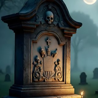 a cemetery with a lit candle in the foreground and a full moon in the background Ios 26 Depth Effect Halloween Halloween Iphone, Funny, Bible Verse, Halloween, Graveyard, dark slate gray
