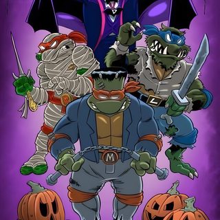 an image of cartoon characters with pumpkins and bats on them, all dressed up for halloween Tmnt Halloween Tmnt Cartoon Villains, Ninja Turtles Cartoon Villains, Ninja Turtles Vampire, dark slate blue