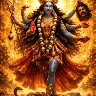 the hindu god is depicted in this painting Halloween Kali 2 Maha Kali Goddess, Kali Mata, Kali Hindu Gods, Kali Maa, Jai Maa Kali, saddle brown