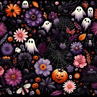 an image of halloween flowers and bats Halloween Floral Custom Fall Facebook Cover, Halloween Tumbler Wrap, Tumbler Backgrounds, black