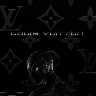 a black and white photo with the words louis vuitton on it Louis Vuitton Halloween Iphone Lv, Spiderman, Louis Vuitton, black