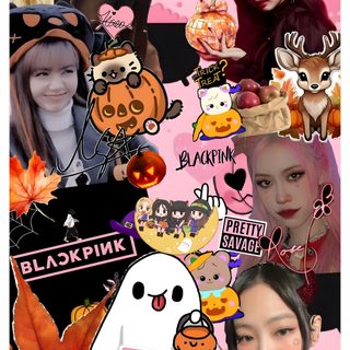Pink Halloween, Kpop Entertainment, Black Pink Collage, Blackpink Pumpkin, Halloween Lock Screen, Blackpink Square Up, Black Pink Instagram, Rosé Blackpink, Blackpink Scrapbook Wallpaper, Tiktok Style Halloween Blackpink Pink Halloween, Kpop Entertainment, Black Pink Collage, Blackpink Pumpkin, indian red