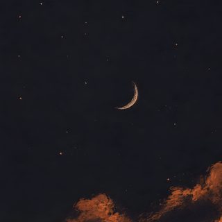 the night sky is full of stars and clouds, with an orange moon in the distance Halloween Sky Iphone Halloween, black