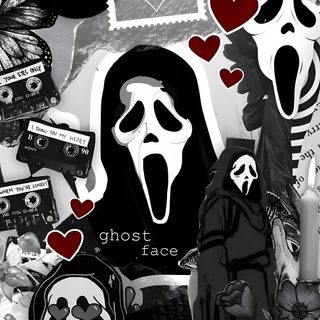 some stickers that are all over the place Y2k Halloween Scream Ghost Face Aesthetic, Nirvana, Really Cool Backgrounds, dark slate gray