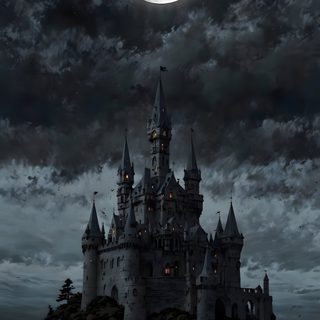 a castle with a full moon in the background 4k Iphone Halloween Dark Castle, Gothic Castle, Gothic, Dark Phone, Fantasy Places, Fantasy Castle, black