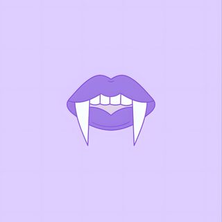 a purple lips with white teeth and long tongues on a light purple background that is in the shape of a monster's mouth Halloween Olivia Rodrigo Light Purple Halloween, Halloween Lockscreen Purple, Purple Spooky Aesthetic, lavender