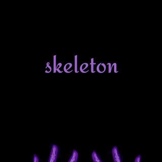 two hands making a heart shape with the word skeleton Halloween Skeleton Hand Purple Neon Purple Aesthetic Widget, Purple Skeleton, Purple Skeleton Background, black