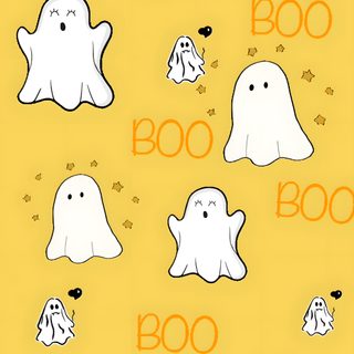 halloween ghost stickers with the words boo on them Cute Yellow Halloween sandy brown