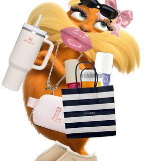 a cartoon character holding a shopping bag Preppy Lorax Halloween Lorax Costume, Preppy Stickers, Cute Funny Pics, Crazy Funny Pictures, The Lorax, white
