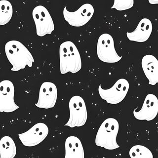 black and white ghost pattern with stars in the background Halloween Spooky Ghost Pattern Pattern Halloween, Ghost Background, Ghost Iphone, Ghosts Background, black