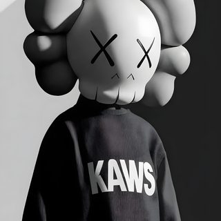 a black and white photo of a stuffed animal with the word kaws on it Halloween Kaws Kaws Photo, Ios 16 Kaws Black, Kaws Pictures, Kaws 3d Black, Kaws, Cool Kaws, dark slate gray