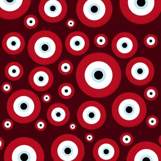 an image of red and white circles with black dots on them, all in the same pattern Halloween Eyeballs Red-01 Evileye Aesthetic, Evil Eye Asthetics, Devils Eye, Evil Eye Background, firebrick