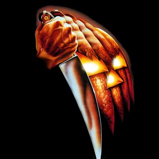a painting of a snake head with glowing eyes on it's face and tail Halloween Ios 16 Halloween Ends, Halloween Movie, Halloween 4 Poster, Pumpkin From Halloween Movie, black