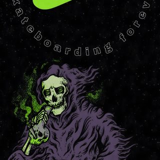 an image of a skeleton holding a skateboard with the nike logo in the background Halloween Nike Sick Nike, Nike Brand, Nike Skull, Halloween Nike, Nike Astronaut, Nike Grim Reaper, black