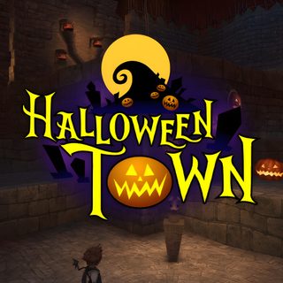 the title for halloween town is shown in this screenshot Sora Halloween Town 1920x1080 Kingdom Hearts Halloween, Kingdom Hearts Twilight Town Background, Halloween Kingdom Hearts, black