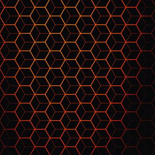 an orange and black abstract background with hexagonal grids on it's sides Halloween Hexagon Orange Hexagon Background, Hexagonal Pattern With Orange Gradient, Orange Hexagon Hd, black