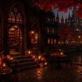 an image of a halloween scene with pumpkins Halloween City Hd black