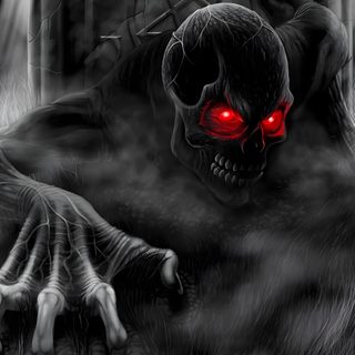 a poster with the words no muerde in spanish and an image of a demonic demon Halloween Skull For Desktop Halloween Iphone, Zombie Halloween Party, Scary, Horror Skull, dark slate gray