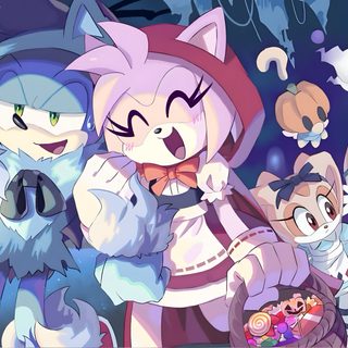 several cartoon characters standing together in front of a purple background Halloween Sonic Sonic Matching Icons, Sonamy Pfp, Mika Sonic, Super Mario Bros Nintendo, light slate gray