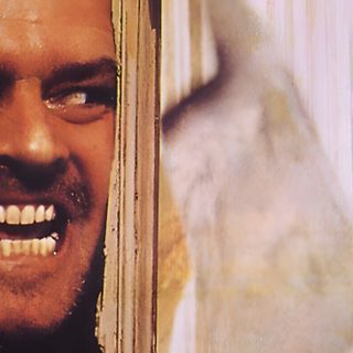 a man with his mouth open standing next to a woman in front of a door The Shining Laptop Halloween The Shining Videos, Shining Screencaps, The Shining Cover Art, The Shining Movie,