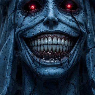 an evil looking man with red eyes and teeth Halloween Face Scary For Phone, Scary Gothic, Monsters, Villain Photo, Ml Profile Ideas, dark slate gray
