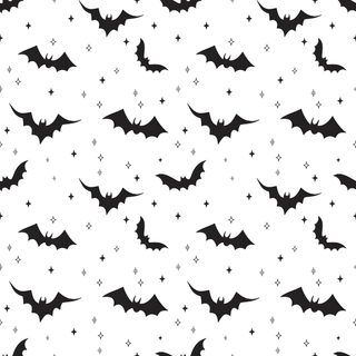black bats and stars on a white background Halloween Bats On White Bat Silhouette Pattern, Bat Vector, Temporary Decorating, Bat Silhouette,
