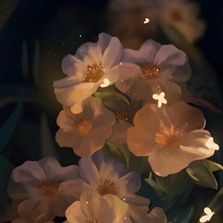 the flowers are blooming in the night sky Moonlight Flowers Halloween Floral Backgrounds Whatsapp, Wallper Iphone, For Android Phone, black