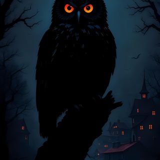 an owl sitting on a tree branch in front of a full moon with red eyes Halloween Owl Hd Minion Phone, Amoled, Owl Theme, Fondos De Pantalla Hd Para Iphone, Skull, black