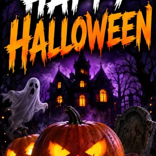 an image of halloween pumpkins in front of a house with the words happy halloween on it That Says Happy Halloween Happy Halloween Pictures, Cats Iphone, Japanese Poster, Halloween Pictures, black