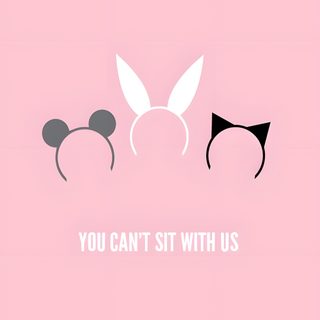 two ears with the words you can't sit with us Mean Girls Halloween Famous Movie Quotes, Mean Girl 3, Mean Girls Movie, The Bling Ring, pink