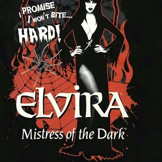 an advertisement for elvia mistress of the dark Elvira Halloween Elvira Background, Elvira Logo, Elvira Poster, Elvira Movie Poster, black